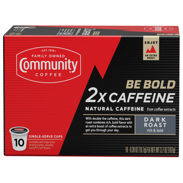 Double Caffeine Coffee Pods Dark Roast - 10 count ...