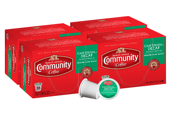 Cafe Special Decaf Coffee Pods 144 Count Community Coffee