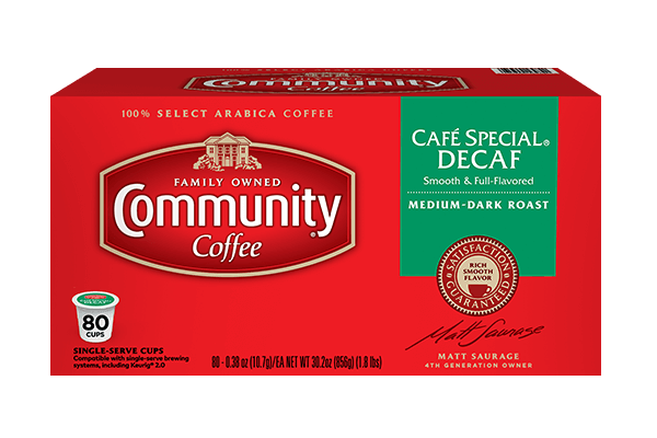 Cafe Special Decaf Coffee Pods - 80 count | Community Coffee