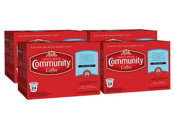 French Vanilla Coffee Pods 96 Count Compatible With Keurig 2 0 K Cup Brewers Community Coffee